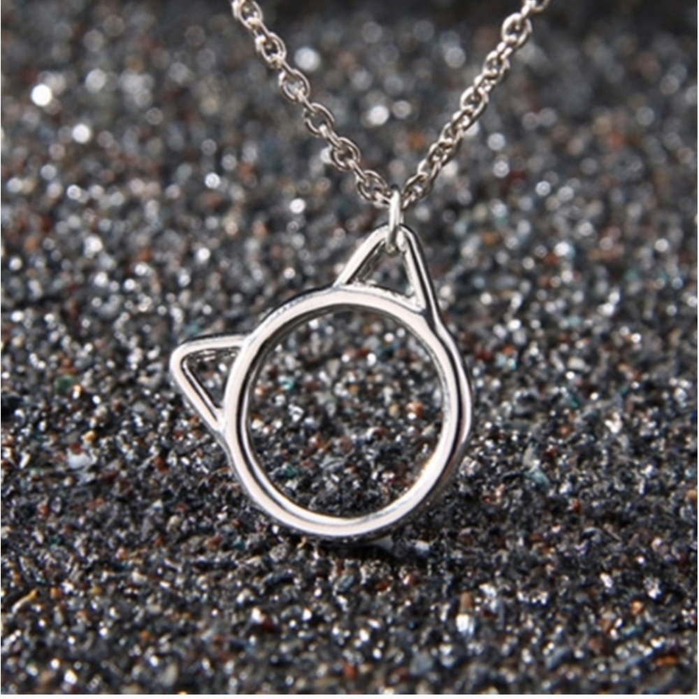 NEW Meow Meow Cat Necklace NWT NEW Silver Tone - Picture 8 of 12